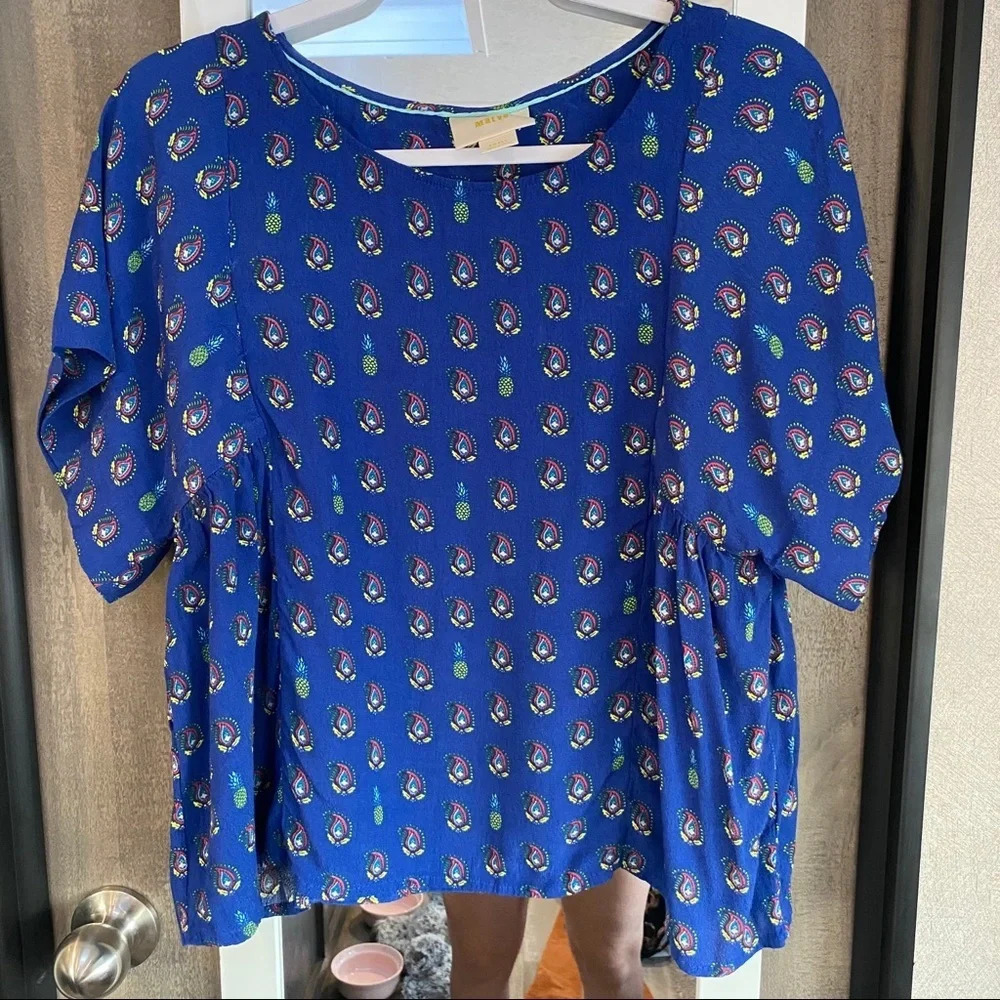 Maeve Anthropologie pineapple paisley print Blouse - Picture 4 of 4